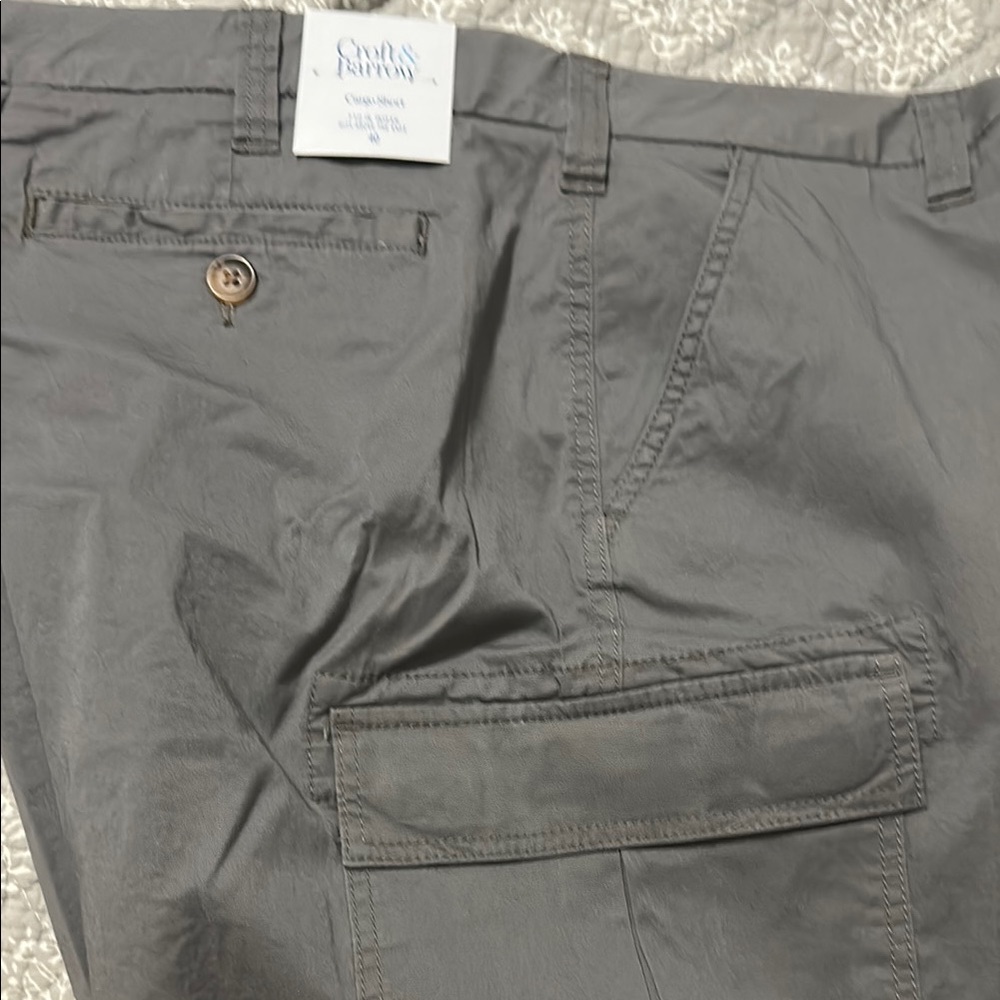 Croft & Barrow Gray Cargo Shorts Durable Fabric